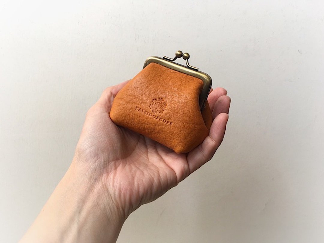 Himeji leather palm - 零钱包 - 真皮 卡其色