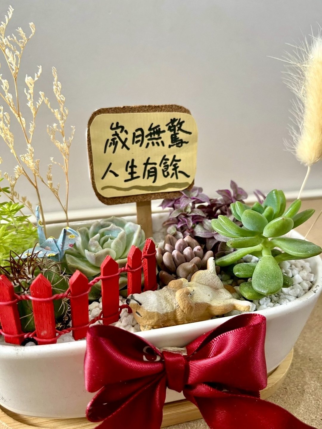 柴犬 日式山水 毛小孩送礼 多肉组盆 多肉植物 狗奴送礼 多肉盆栽 - 植栽/盆栽 - 植物．花 绿色