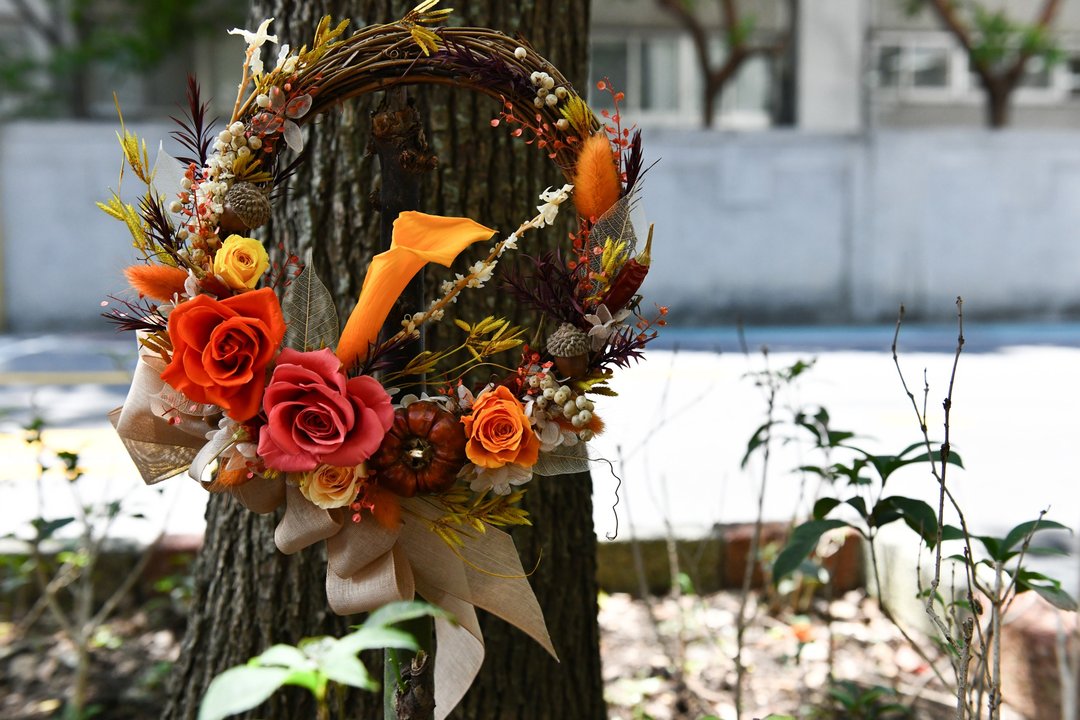 Autumn Wreath│初秋澄芋 恒星花艺课程 - 植栽 - 植物．花 