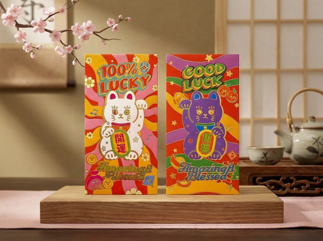 祥瑞福猫丨原创利是封丨利是廊 - 红包/春联 - 纸 多色
