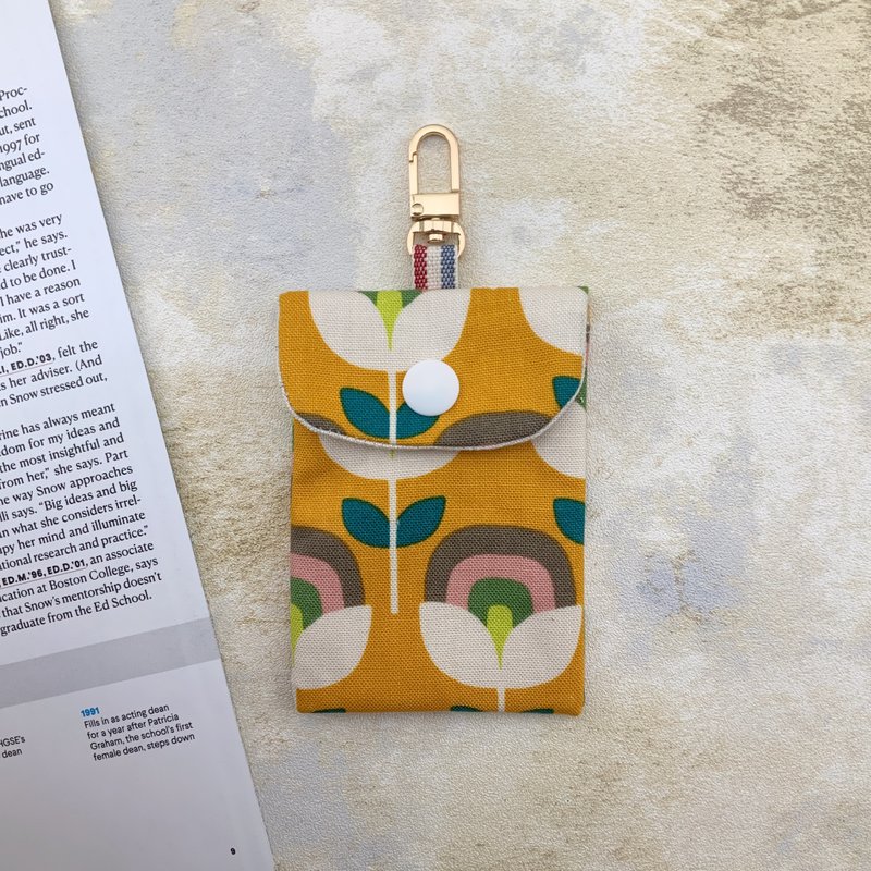 彩虹花朵—纯棉布卡套—学生证/悠游卡/门禁卡 - 证件套/卡套 - 棉．麻 