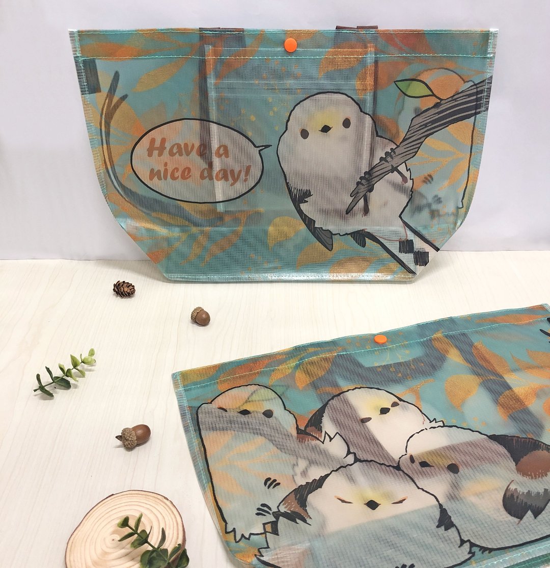 Sunny Bag x BIRD ERA鸟时代 购物袋-挤挤山雀 - 手提包/手提袋 - 其他材质 绿色
