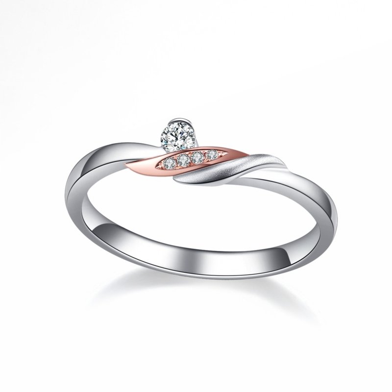 情不自禁  求婚/情侣 钻石女戒指 - 戒指 - 钻石 白色