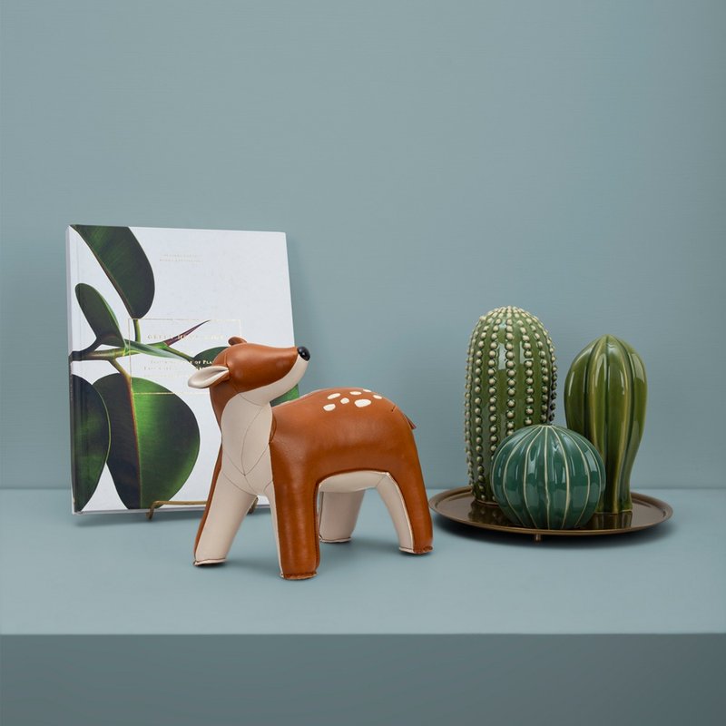 【书挡】凝望鹿Deer Luke摆饰 |新年礼 新居落成 生日礼 福禄安康 - 摆饰 - 人造皮革 多色