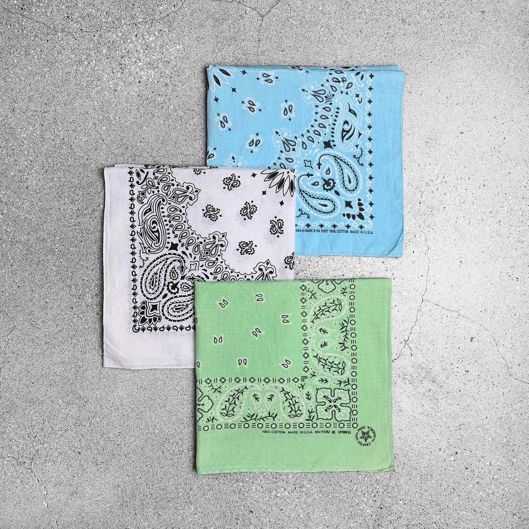 Vintage Bandana 美式方巾 / Vintage 台北古着店 - 手帕/方巾 - 棉 多色