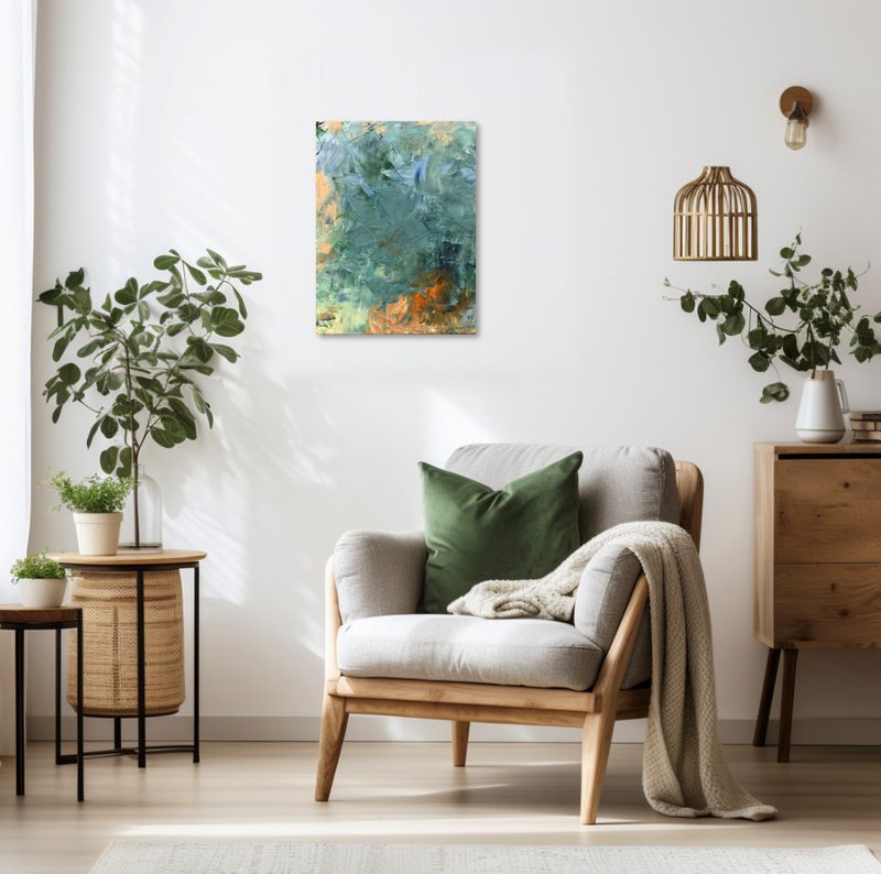 油画 - 玉色抽象 - 海报/装饰画/版画 - 颜料 