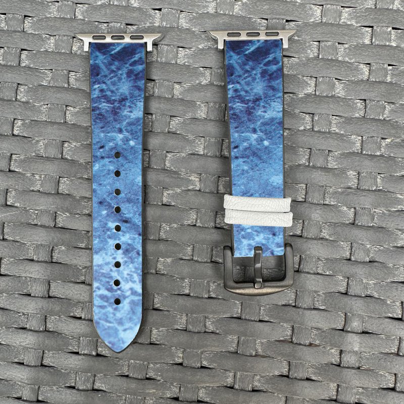 蓝云石纹图案 Apple Watch 潮流硅胶表带 - cr233 - 表带 - 硅胶 多色