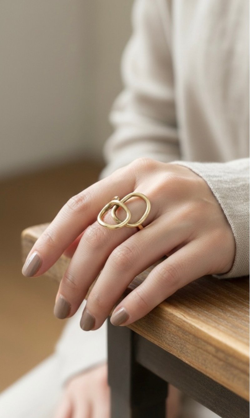 戒指“circles” - 戒指 - 其他金属 金色