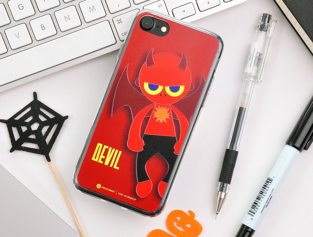 红魔鬼万圣节角色原创设计iPhone 8 / iPhone 8 Plus iPhone 7/ 7 Plus手机保护壳可客制 - 手机壳/手机套 - 塑料 红色