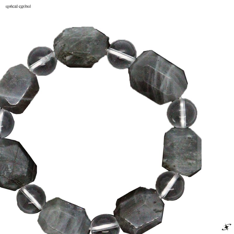 .能量个性水晶手工手链. 黑发晶 x 白水晶 - 手链/手环 - 水晶 多色