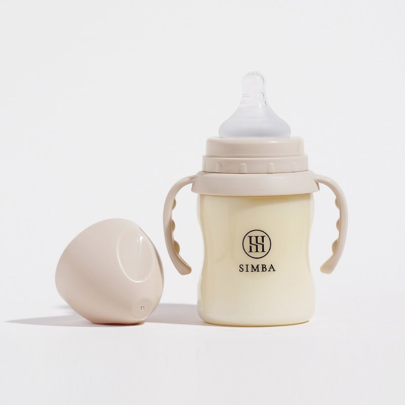 【Simba小狮王辛巴】蕴蜜铂金PPSU宽口吸管把手防胀气奶瓶200ml - 奶瓶/奶嘴 - 其他材质 卡其色