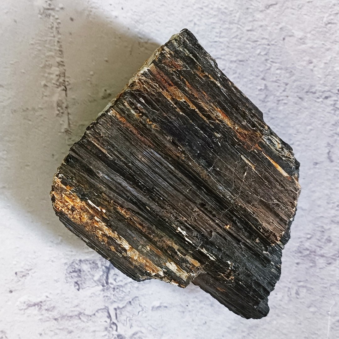 AC05  黑碧玺原石带共生 - 摆饰 - 水晶 