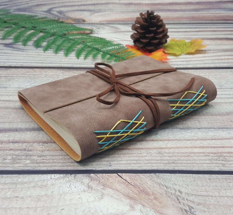 手工笔记本 (Journal) 咖啡色绒面材质封面 - 笔记本/手帐 - 环保材料 