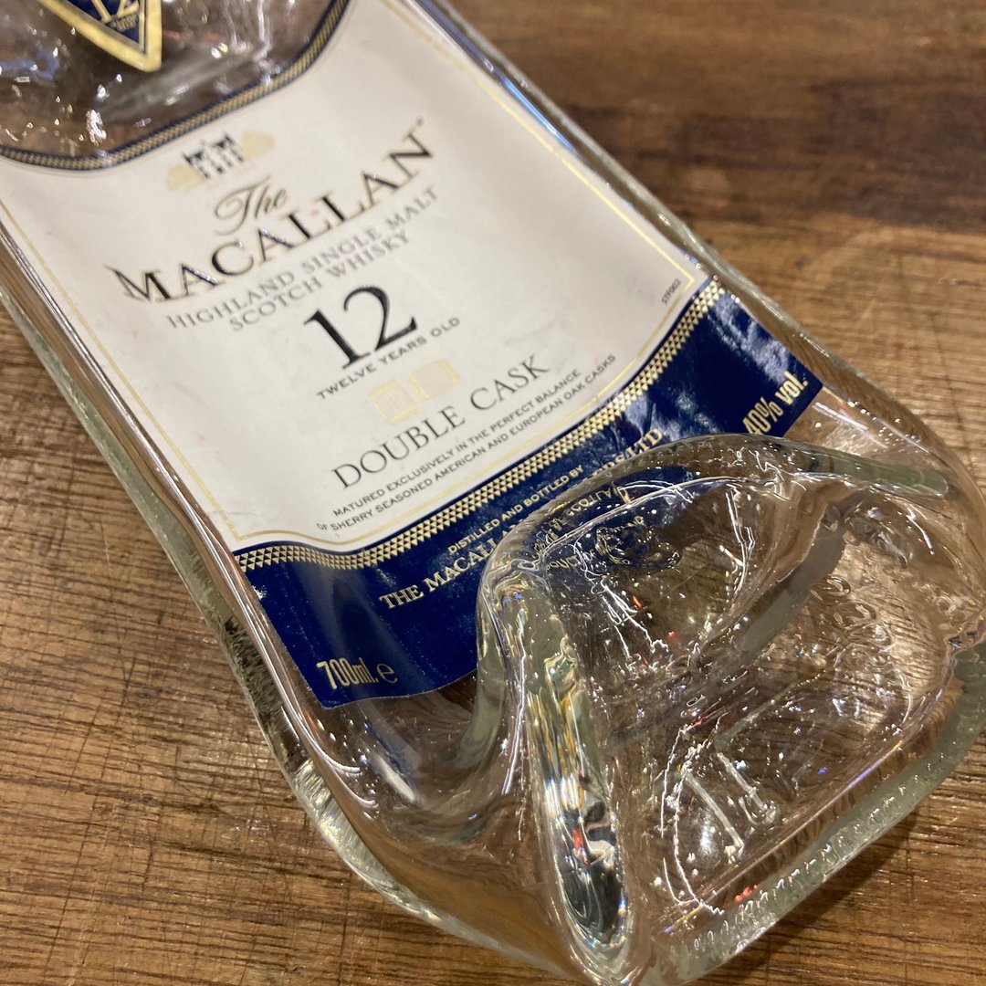 麦卡伦12年蓝标 咖啡标 威士忌 酒瓶盘 - 收纳用品 - 玻璃 