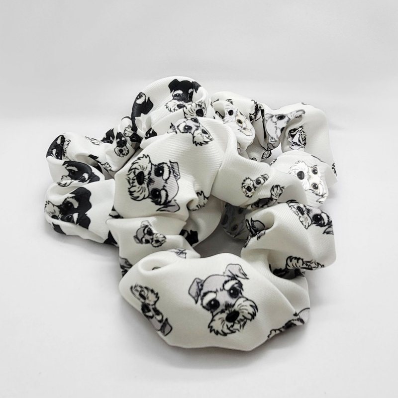 雪纳瑞 4毛色 宠物图样发圈 多宠物图样 大肠圈 发饰 发束 - 外出包 - 聚酯纤维 多色