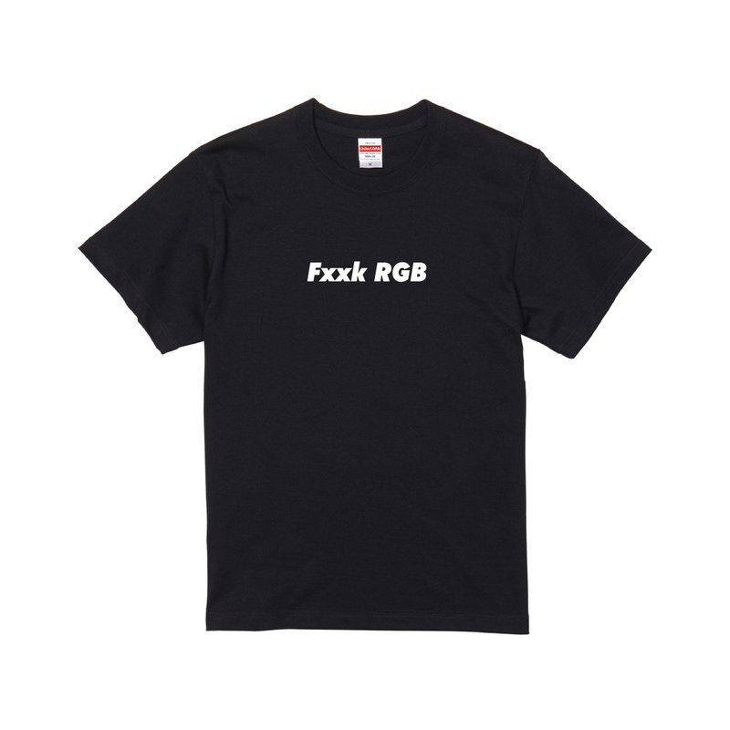 Fxxk  RGB －煞气的印刷人设计师 标语  纯棉 短袖T恤 - 男装上衣/T 恤 - 棉．麻 