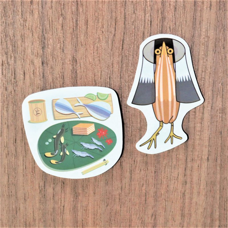 鸟贴纸 | 黄小鹭师兄 | 私房菜系列 - 贴纸 - 纸 橘色