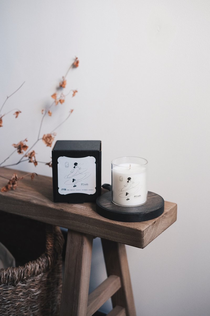 Fur Candle 限定香薰蜡烛 - MEW x BeCandle 自家调配味道 - 蜡烛/烛台 - 蜡 