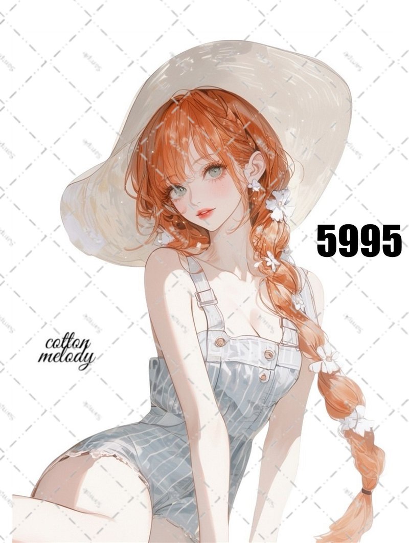 original sticker no.5995 人物贴纸 原创贴纸 人物贴纸 女孩贴纸 原创人物贴纸 - 贴纸 - 纸 