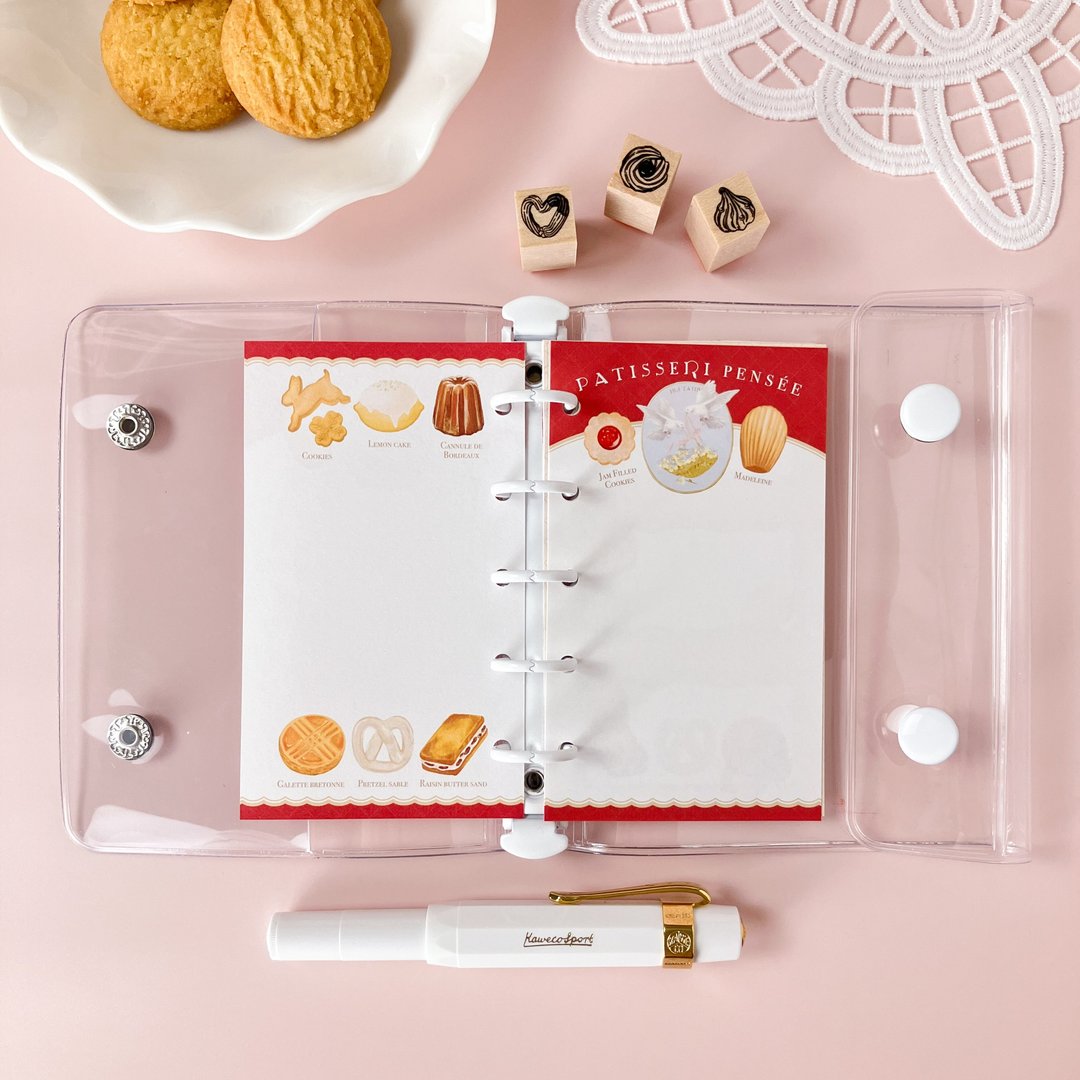 手帐补充内页笔记【Patisserie Pensée】menu M5 - 笔记本/手帐 - 纸 红色