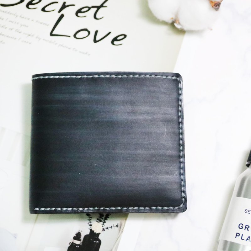 绅士男皮夹/皮革短夹/皮革课程/一人成团/新手友善 - 皮件 - 真皮 