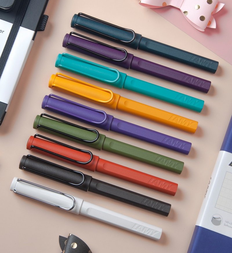 【雷雕免费刻字】LAMY 钢珠笔皮革笔盒 湛蓝 / SAFARI - 多彩选 - 钢珠笔 - 塑料 多色