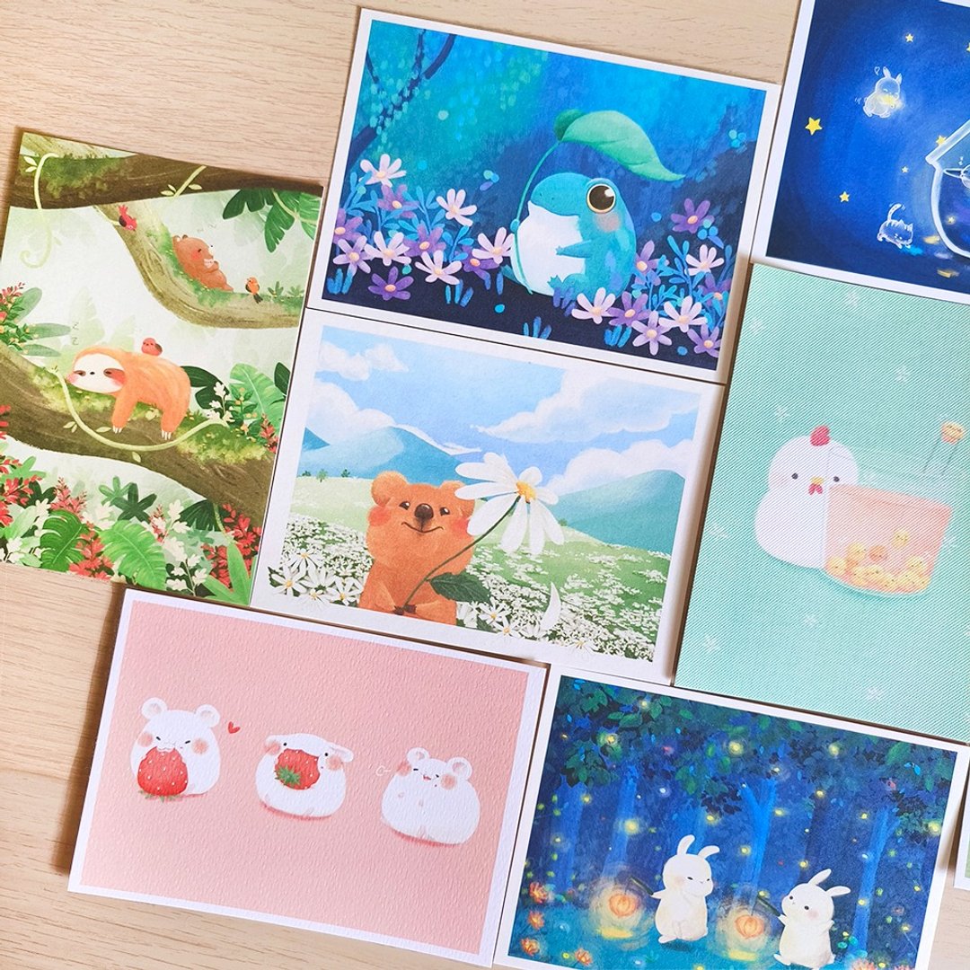 厚磅明信片 - 卡片/明信片 - 纸 多色