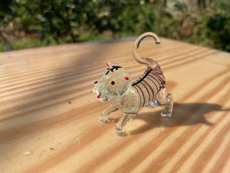 夜光 生肖 老虎 摆饰 水晶玻璃 - 摆饰 - 玻璃 