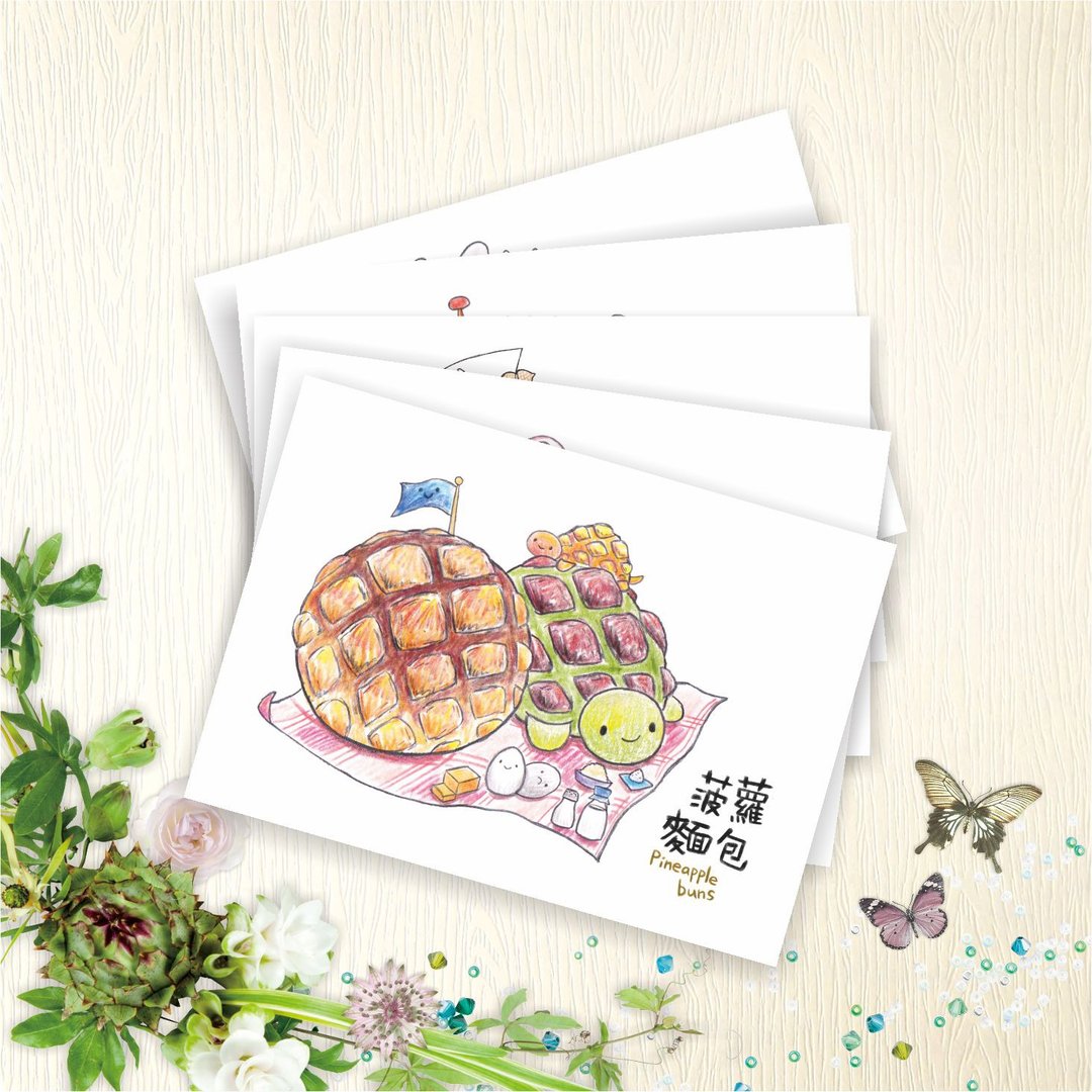 【台湾美食】 明信片 - 宝岛食堂E - 5款各1张 - 卡片/明信片 - 纸 