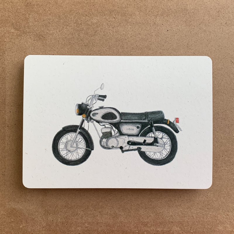 老车明信片NO.1 爸爸的浪漫 kawasaki B1 - 卡片/明信片 - 纸 