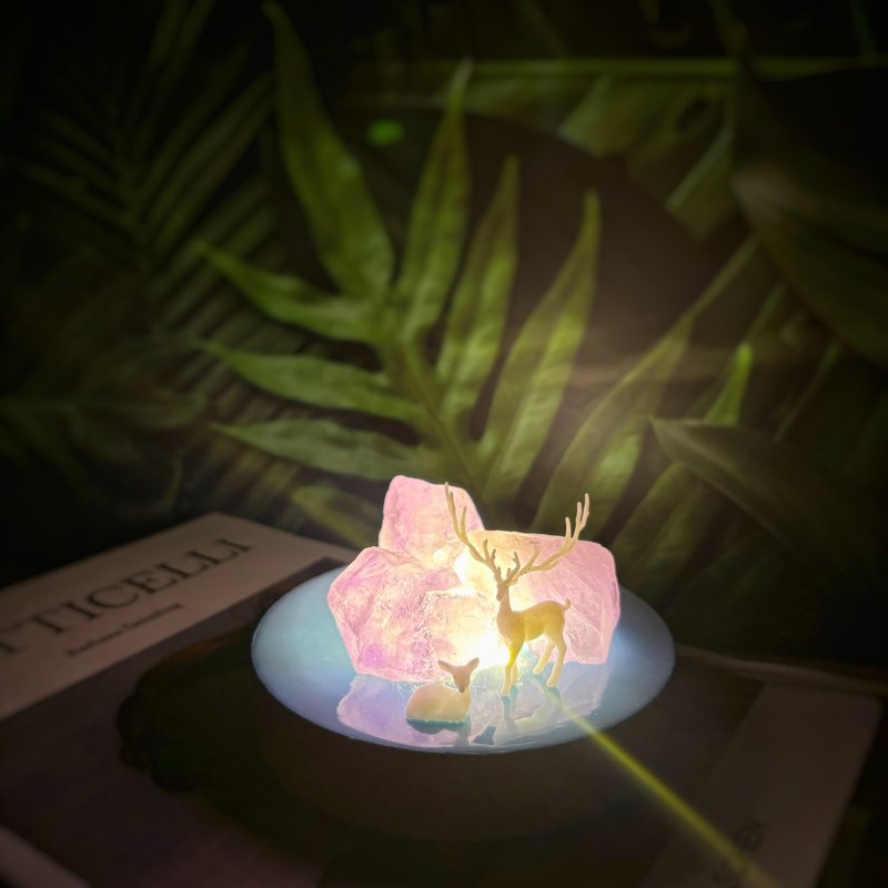 Dear Deer紫水晶麋鹿气氛灯 小夜灯 桌灯 床头灯 定制化生日礼物 - 灯具/灯饰 - 水晶 紫色