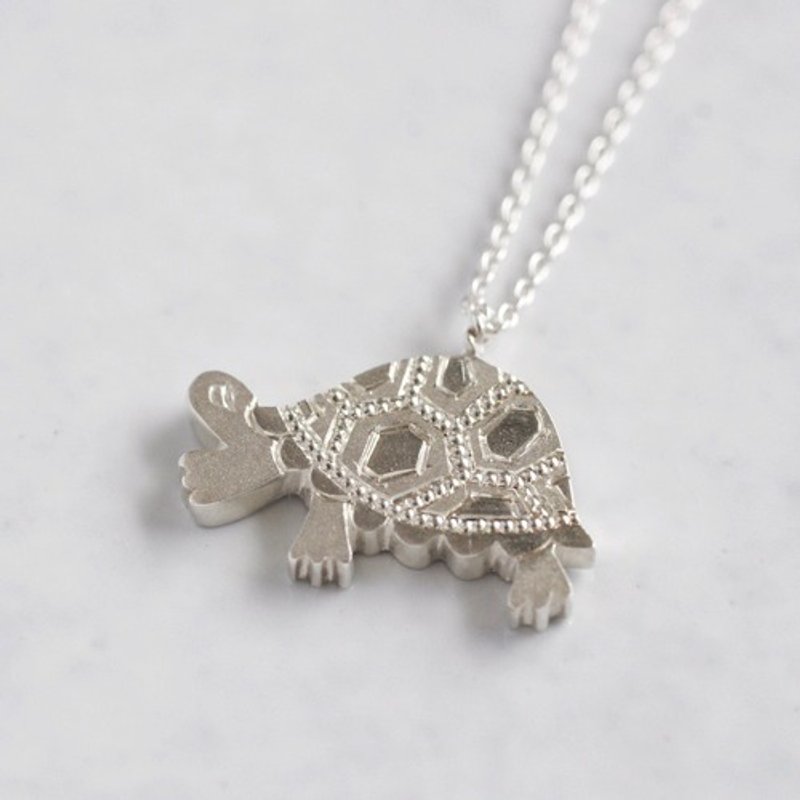 Turtle pendant [P023SV] - 项链 - 其他金属 