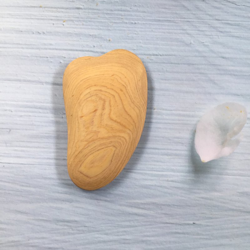 台湾桧木脸部按摩刮痧板 编号F33 - 脸部按摩/清洁工具 - 木头 咖啡色