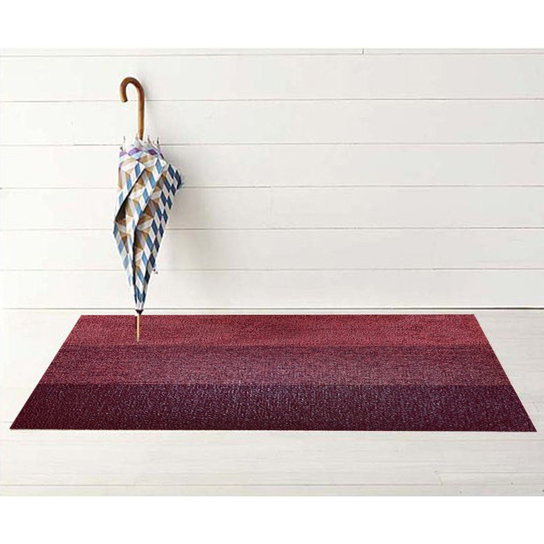 Marbled Stripe系列脚踏地垫-46X71CM-红宝石 - 地垫/地毯 - 塑料 红色