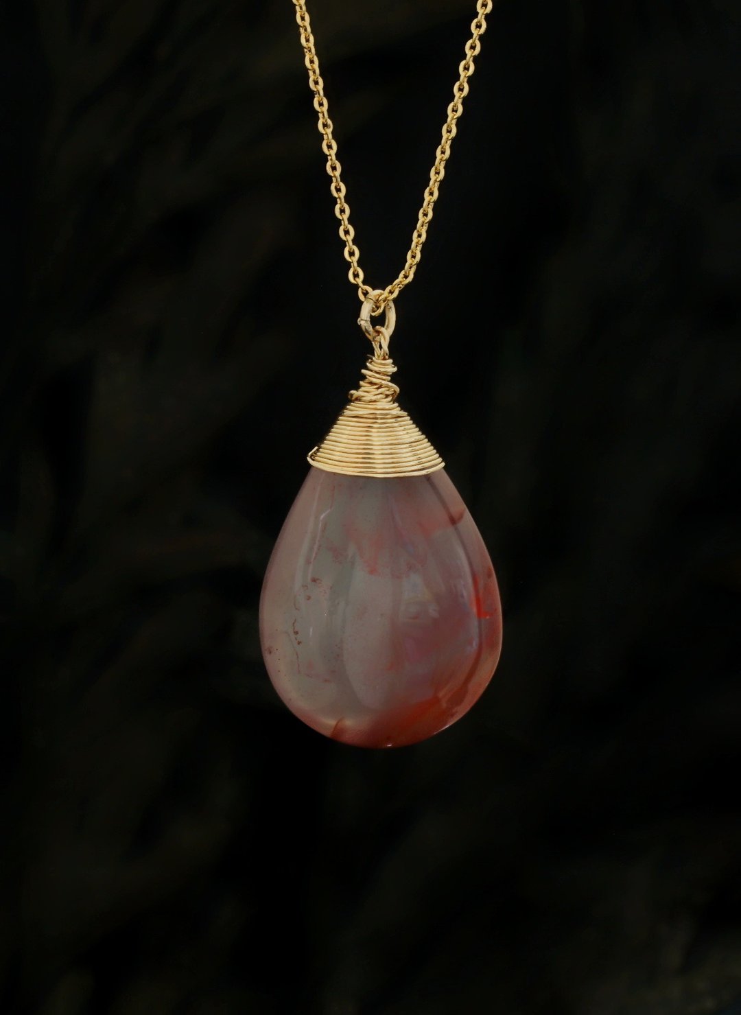 14K GF 南红玛瑙项链 SR-02 ( South Red Agate Necklace ) - 项链 - 宝石 