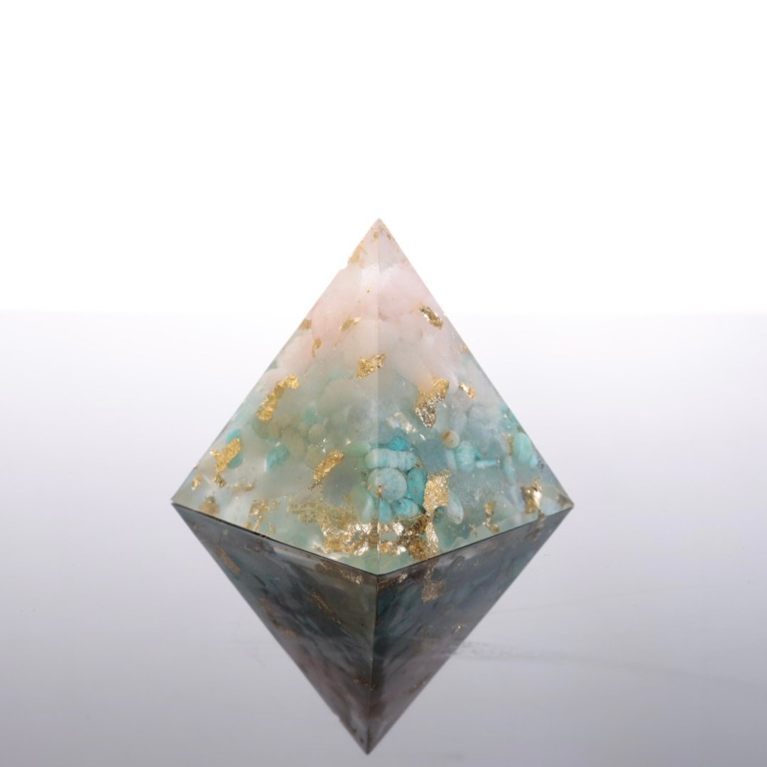 【母亲节礼物】夏日莓果冰品奥刚金字塔2-粉晶海蓝宝Orgonite奥根 - 摆饰 - 水晶 粉红色