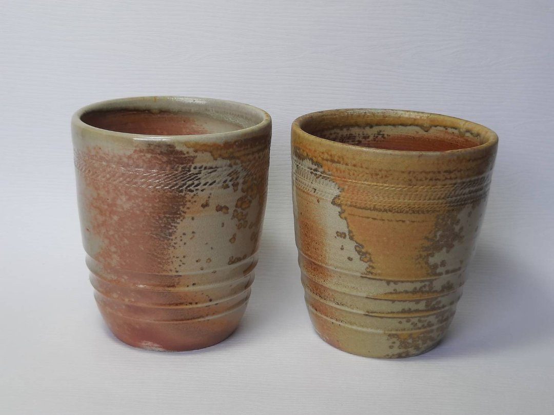 萧克昌  柴烧水杯(2入一组) - 茶具/茶杯 - 陶 