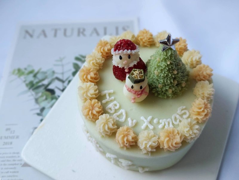 定制化礼物 4寸圣诞装饰蛋糕 - 猫罐头/鲜食 - 其他材质 