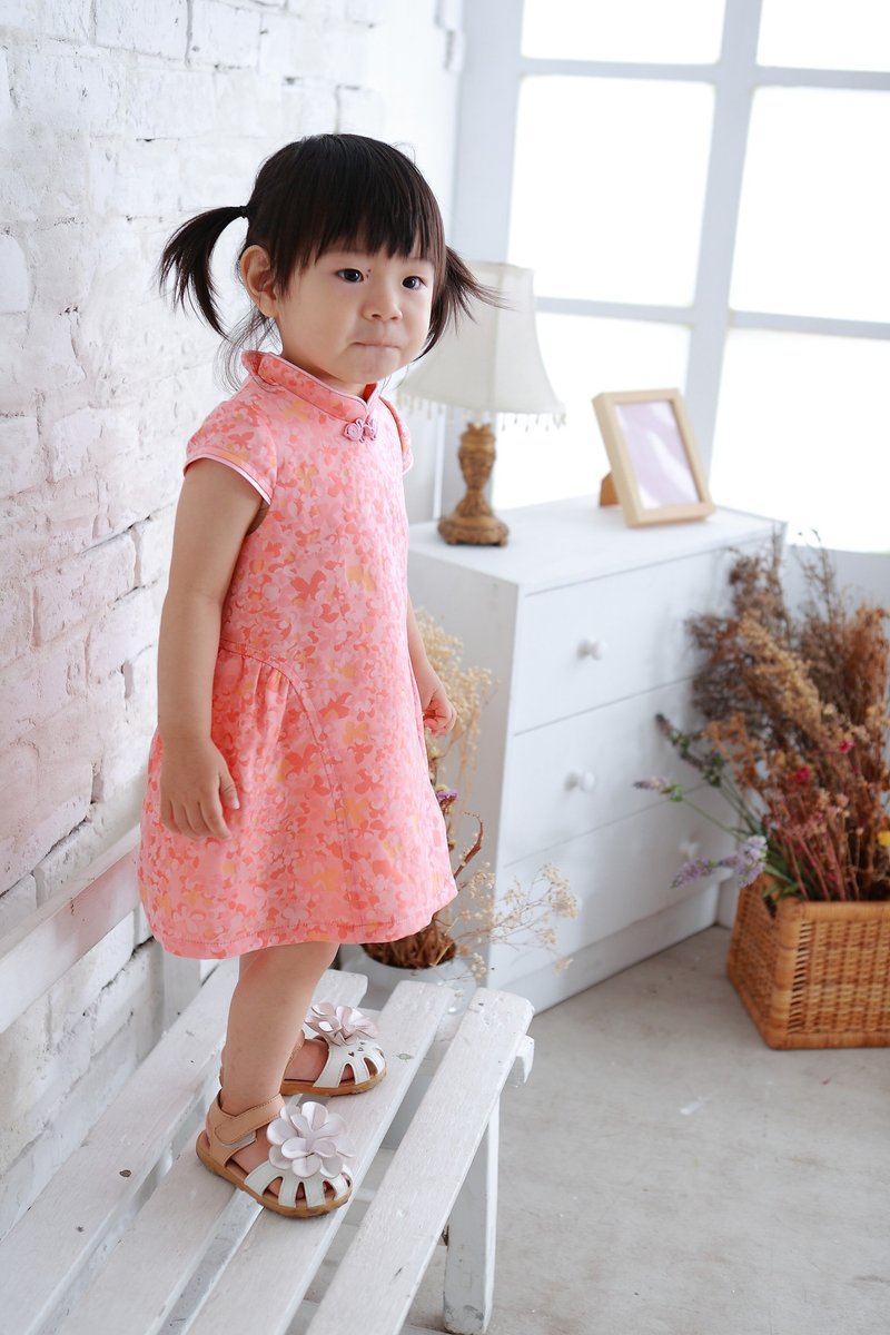 【心裳】公主改良小旗袍-橘红 - 其他 - 棉．麻 橘色