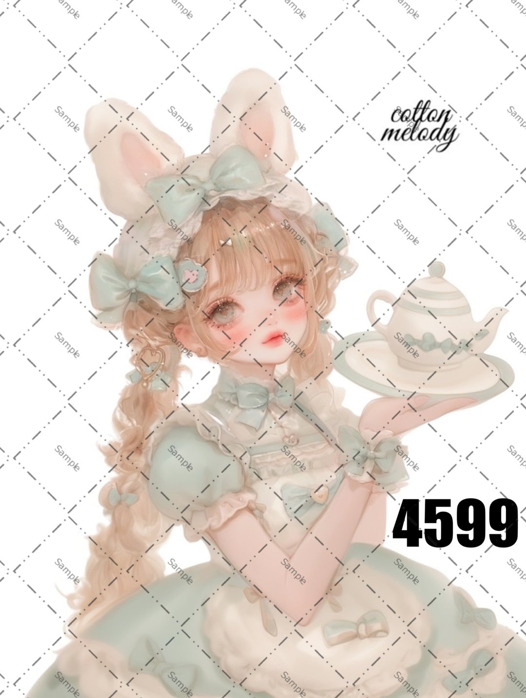 original sticker no.4599 人物贴纸 原创贴纸 原创人物贴纸 装饰贴纸 cotton melody - 贴纸 - 纸 