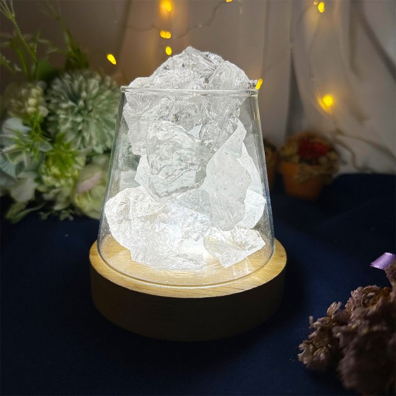 【MU工坊】白水晶扩香灯/水晶扩香灯/水晶碎石/盐石小夜灯/扩香灯 - 灯具/灯饰 - 其他材质 