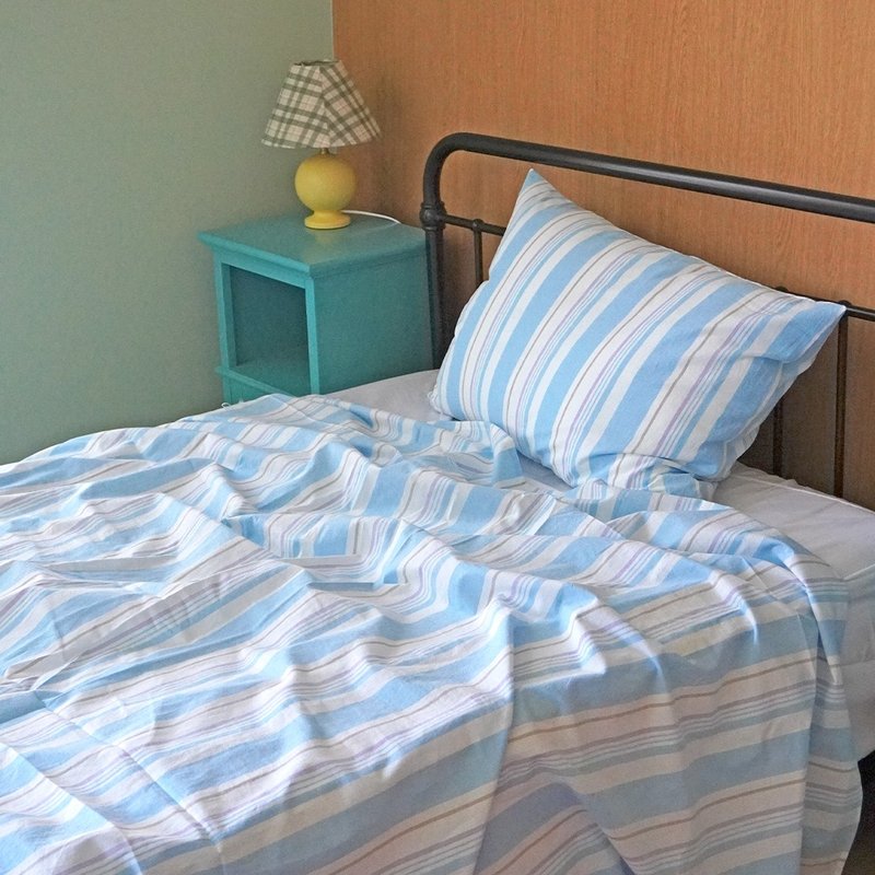 棉花糖夏毯|枕头套（蓝色） - 寝具 - 棉．麻 蓝色