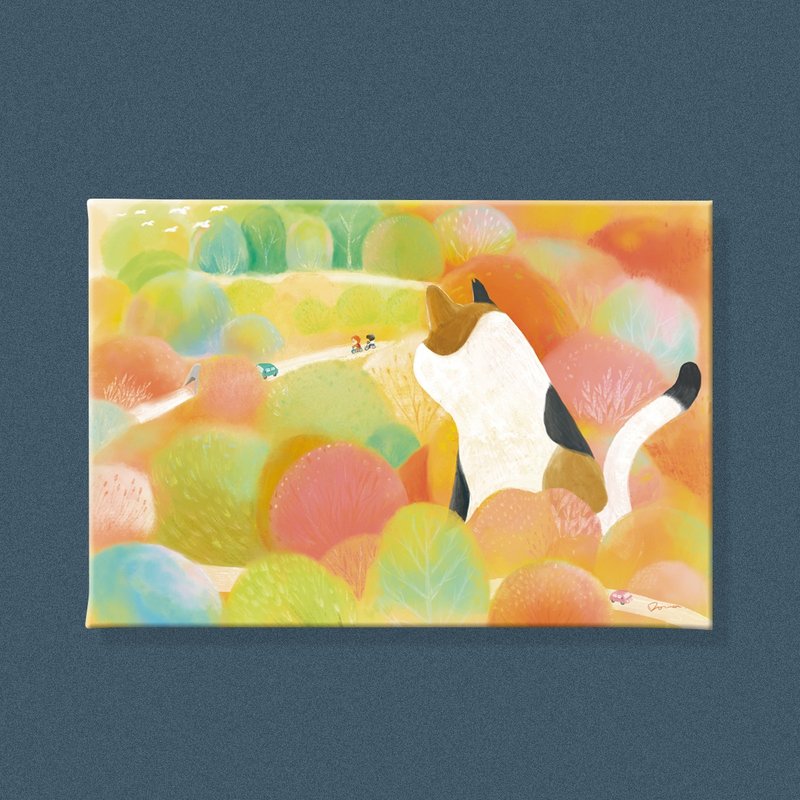 猫咪疗愈风景复制画 居家布置挂画 插画艺术微喷 复制画 - 海报/装饰画/版画 - 防水材质 