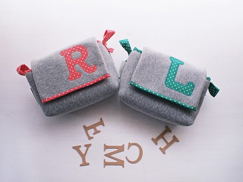 hairmo。专属字母简约活动扣带相机包-12蓝绿点+灰(单眼/类单眼/DC) - 相机包/相机袋 - 棉．麻 绿色