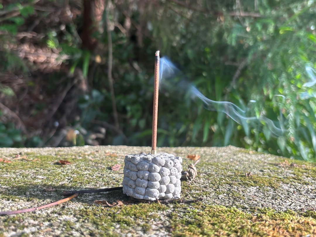 玉米切片造型线香座 (B 款) 小 - 香薰/精油/线香 - 水泥 灰色