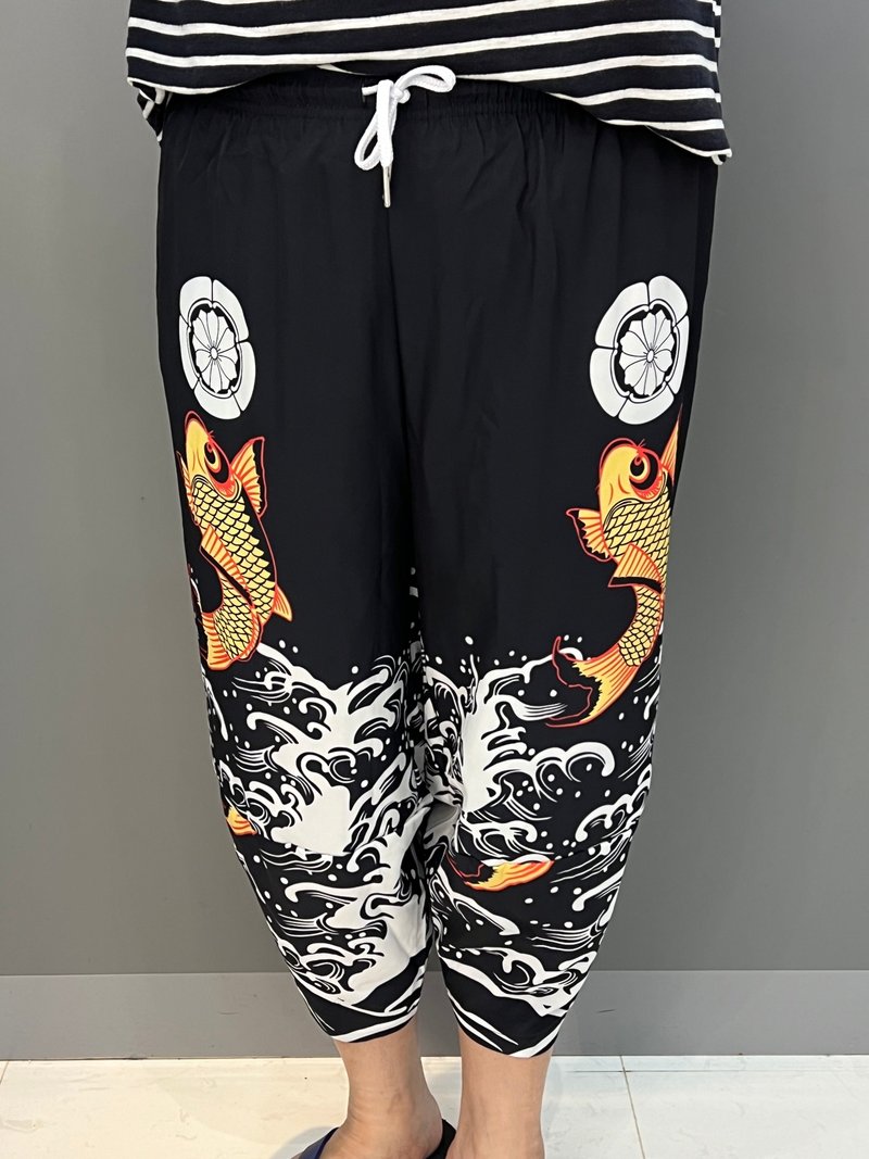 冰感透气形格七分裤 - 女装瑜珈服 - 其他材质 黑色