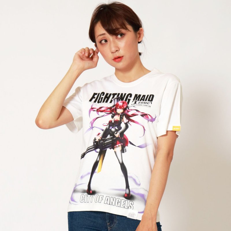 Fight Maid / 战斗女仆 - 女装 T 恤 - 棉．麻 