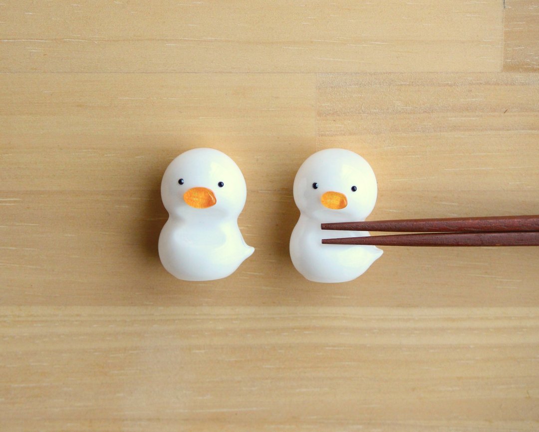 Duck chopstick rest that can be displayed upright [1 piece] - 筷子/筷架 - 玻璃 