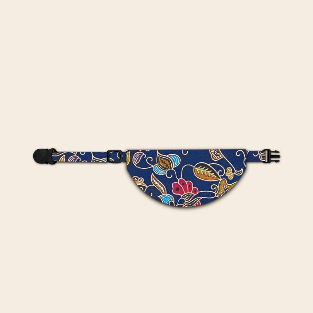 简约手工定制猫项圈 | Batik Blue Bandana Breakaway Cat Collar - 项圈/牵绳 - 棉 