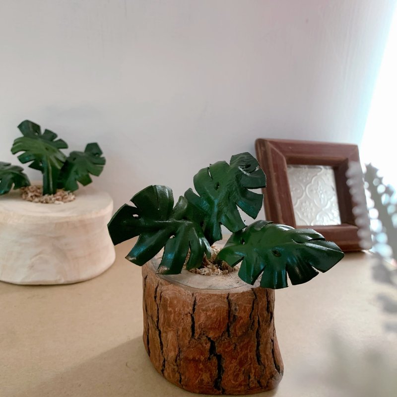龟背芋 皮塑设计 永生绿植 盆栽摆饰 - 植栽/盆栽 - 真皮 